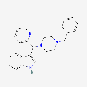 3-[(4-benzylpiperazin-1-yl)(pyridin-2-yl)methyl]-2-methyl-1H-indole