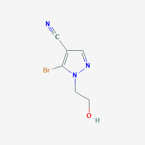molecular formula C6H6BrN3O B2419000 5-Bromo-1-(2-hydroxyethyl)-1H-pyrazole-4-carbonitrile CAS No. 2219379-56-1