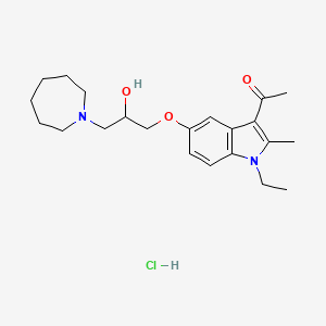 1-(5-(3-(azepan-1-yl)-2-hydroxypropoxy)-1-ethyl-2-methyl-1H-indol-3-yl)ethanone hydrochloride