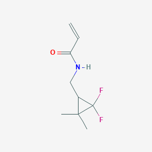 molecular formula C9H13F2NO B2419008 N-[(2,2-Difluoro-3,3-dimethylcyclopropyl)methyl]prop-2-enamide CAS No. 2224325-59-9
