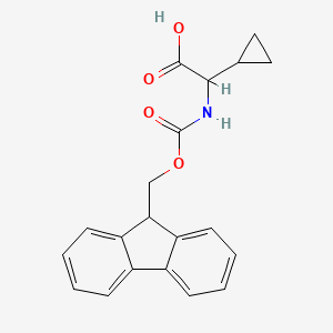 molecular formula C20H19NO4 B2419009 a-(Fmoc-amino)-cyclopropaneacetic acid CAS No. 1212257-18-5; 1332765-55-5; 923012-40-2