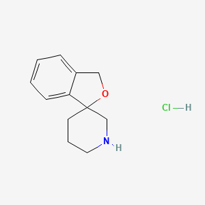 molecular formula C12H16ClNO B2419010 3H-Spiro[isobenzofuran-1,3'-piperidine] hydrochloride CAS No. 1047655-71-9