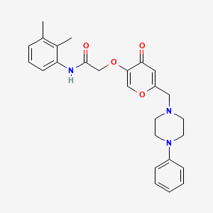 molecular formula C26H29N3O4 B2419012 N-(2,3-dimethylphenyl)-2-((4-oxo-6-((4-phenylpiperazin-1-yl)methyl)-4H-pyran-3-yl)oxy)acetamide CAS No. 898417-16-8