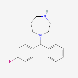 molecular formula C18H21FN2 B2419014 1-[(4-氟苯基)(苯基)甲基]-1,4-二氮杂环戊烷 CAS No. 503807-15-6