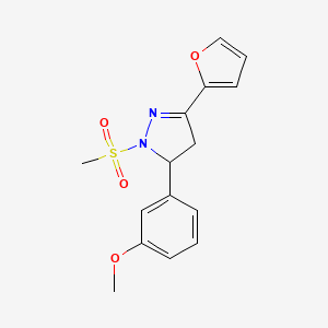 3-(furan-2-yl)-1-methanesulfonyl-5-(3-methoxyphenyl)-4,5-dihydro-1H-pyrazole