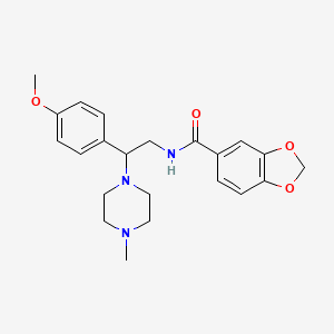 N-(2-(4-methoxyphenyl)-2-(4-methylpiperazin-1-yl)ethyl)benzo[d][1,3]dioxole-5-carboxamide