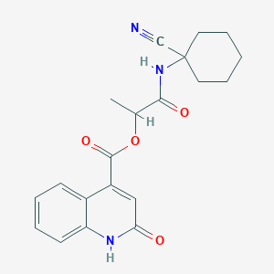 [1-[(1-cyanocyclohexyl)amino]-1-oxopropan-2-yl] 2-oxo-1H-quinoline-4-carboxylate