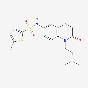 N-(1-isopentyl-2-oxo-1,2,3,4-tetrahydroquinolin-6-yl)-5-methylthiophene-2-sulfonamide