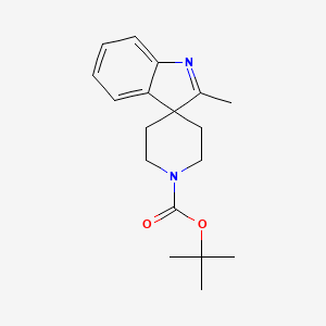 molecular formula C18H24N2O2 B2419035 Tert-butyl 2-methylspiro[indole-3,4'-piperidine]-1'-carboxylate CAS No. 2137958-00-8