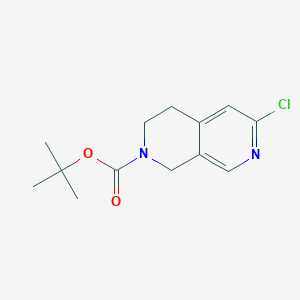 molecular formula C13H17ClN2O2 B2419036 tert-butyl 6-chloro-3,4-dihydro-2,7-naphthyridine-2(1H)-carboxylate CAS No. 1396777-92-6