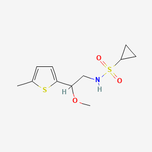 N-(2-methoxy-2-(5-methylthiophen-2-yl)ethyl)cyclopropanesulfonamide