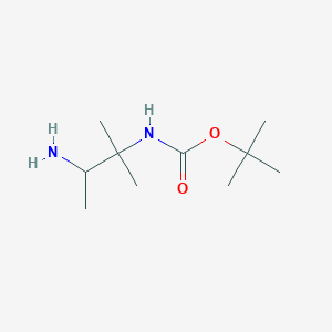 molecular formula C10H22N2O2 B2419040 tert-butyl N-(3-amino-2-methylbutan-2-yl)carbamate CAS No. 1542847-28-8