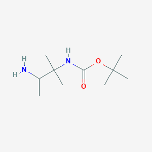 molecular formula C10H22N2O2 B2419040 tert-ブチル N-(3-アミノ-2-メチルブタン-2-イル)カルバメート CAS No. 1542847-28-8