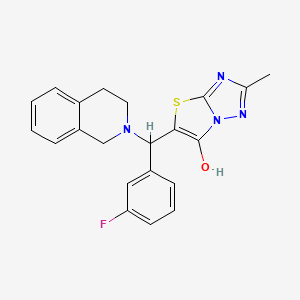 5-((3,4-dihydroisoquinolin-2(1H)-yl)(3-fluorophenyl)methyl)-2-methylthiazolo[3,2-b][1,2,4]triazol-6-ol