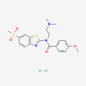 N-(2-(dimethylamino)ethyl)-4-methoxy-N-(6-(methylsulfonyl)benzo[d]thiazol-2-yl)benzamide hydrochloride