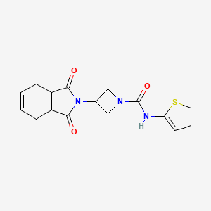 3-(1,3-dioxo-3a,4,7,7a-tetrahydro-1H-isoindol-2(3H)-yl)-N-(thiophen-2-yl)azetidine-1-carboxamide