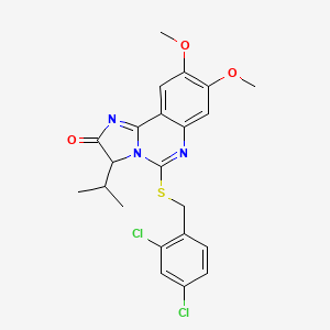 5-[(2,4-dichlorobenzyl)sulfanyl]-3-isopropyl-8,9-dimethoxyimidazo[1,2-c]quinazolin-2(3H)-one