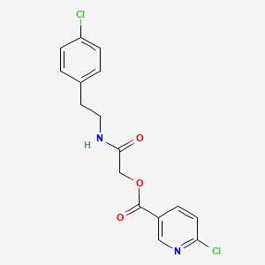 molecular formula C16H14Cl2N2O3 B2419077 {[2-(4-Chlorophenyl)ethyl]carbamoyl}methyl 6-chloropyridine-3-carboxylate CAS No. 474355-49-2