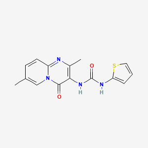 molecular formula C15H14N4O2S B2419088 1-(2,7-dimethyl-4-oxo-4H-pyrido[1,2-a]pyrimidin-3-yl)-3-(thiophen-2-yl)urea CAS No. 1060227-29-3