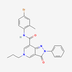 N-(4-bromo-2-methylphenyl)-3-oxo-2-phenyl-5-propyl-3,5-dihydro-2H-pyrazolo[4,3-c]pyridine-7-carboxamide