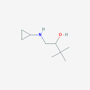 molecular formula C9H19NO B2419111 1-(环丙基氨基)-3,3-二甲基丁醇 CAS No. 1310305-98-6
