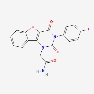2-[3-(4-Fluorophenyl)-2,4-dioxo-[1]benzofuro[3,2-d]pyrimidin-1-yl]acetamide