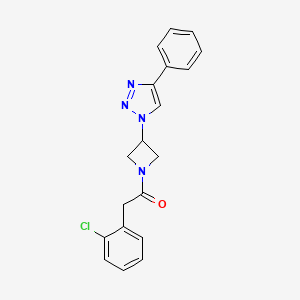 2-(2-chlorophenyl)-1-(3-(4-phenyl-1H-1,2,3-triazol-1-yl)azetidin-1-yl)ethanone
