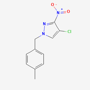 molecular formula C11H10ClN3O2 B2419131 4-chloro-1-(4-methylbenzyl)-3-nitro-1H-pyrazole CAS No. 1005577-45-6