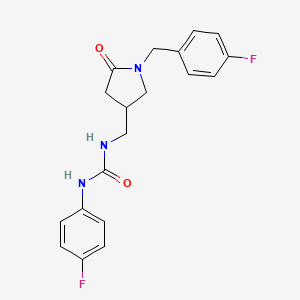 1-((1-(4-Fluorobenzyl)-5-oxopyrrolidin-3-yl)methyl)-3-(4-fluorophenyl)urea