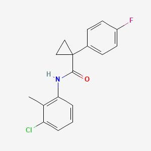 molecular formula C17H15ClFNO B2419134 N-(3-chloro-2-methylphenyl)-1-(4-fluorophenyl)cyclopropanecarboxamide CAS No. 1091381-66-6
