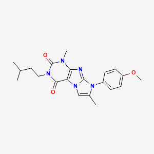 3-isopentyl-8-(4-methoxyphenyl)-1,7-dimethyl-1H-imidazo[2,1-f]purine-2,4(3H,8H)-dione