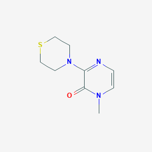 molecular formula C9H13N3OS B2419137 1-甲基-3-硫代吗啉吡嗪-2(1H)-酮 CAS No. 2034295-79-7