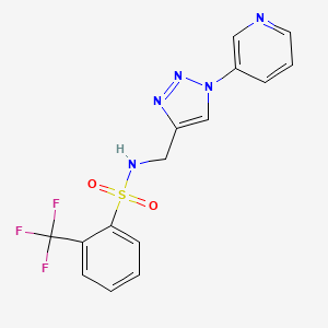 N-((1-(pyridin-3-yl)-1H-1,2,3-triazol-4-yl)methyl)-2-(trifluoromethyl)benzenesulfonamide