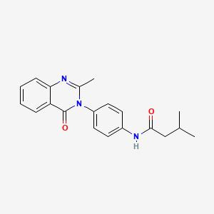 3-methyl-N-[4-(2-methyl-4-oxoquinazolin-3-yl)phenyl]butanamide