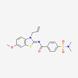 (Z)-N-(3-allyl-6-methoxybenzo[d]thiazol-2(3H)-ylidene)-4-(N,N-dimethylsulfamoyl)benzamide
