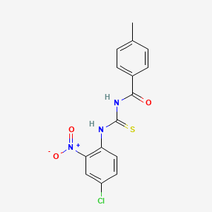 molecular formula C15H12ClN3O3S B2419155 1-(4-Chloro-2-nitrophenyl)-3-(4-methylbenzoyl)thiourea CAS No. 875198-00-8