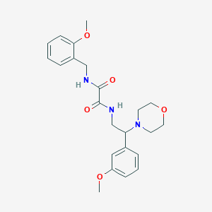 molecular formula C23H29N3O5 B2419158 N1-(2-甲氧基苯甲基)-N2-(2-(3-甲氧基苯基)-2-吗啉乙基)草酰胺 CAS No. 941871-07-4