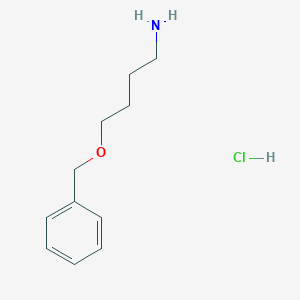 molecular formula C11H18ClNO B2419167 4-Phenylmethoxybutan-1-amine;hydrochloride CAS No. 2580216-33-5