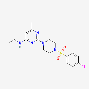 molecular formula C17H22IN5O2S B2419168 N-乙基-2-(4-((4-碘苯基)磺酰基)哌嗪-1-基)-6-甲基嘧啶-4-胺 CAS No. 923179-88-8