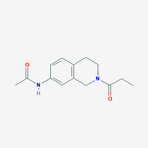 molecular formula C14H18N2O2 B2419169 N-(2-propionyl-1,2,3,4-tetrahydroisoquinolin-7-yl)acetamide CAS No. 955735-61-2