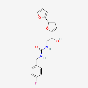3-(2-{[2,2'-Bifuran]-5-yl}-2-hydroxyethyl)-1-[(4-fluorophenyl)methyl]urea