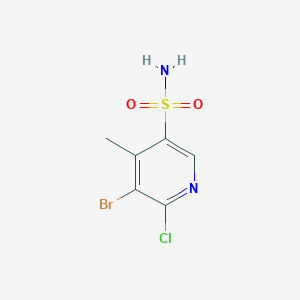 molecular formula C6H6BrClN2O2S B2419175 5-Bromo-6-chloro-4-methylpyridine-3-sulfonamide CAS No. 2167707-72-2