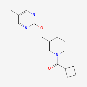 Cyclobutyl-[3-[(5-methylpyrimidin-2-yl)oxymethyl]piperidin-1-yl]methanone
