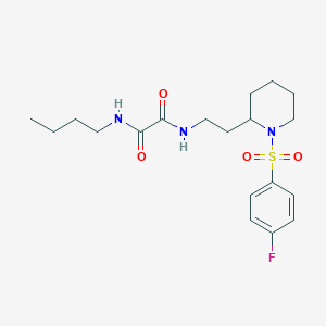 N1-butyl-N2-(2-(1-((4-fluorophenyl)sulfonyl)piperidin-2-yl)ethyl)oxalamide