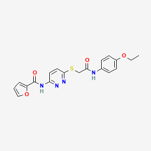 molecular formula C19H18N4O4S B2419201 N-(6-((2-((4-ethoxyphenyl)amino)-2-oxoethyl)thio)pyridazin-3-yl)furan-2-carboxamide CAS No. 1021106-88-6