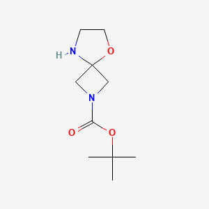 molecular formula C10H18N2O3 B2419202 tert-Butyl 5-oxa-2,8-diazaspiro[3.4]octane-2-carboxylate CAS No. 2167010-06-0