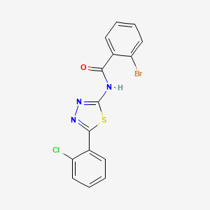 molecular formula C15H9BrClN3OS B2419208 2-溴-N-(5-(2-氯苯基)-1,3,4-噻二唑-2-基)苯甲酰胺 CAS No. 314047-81-9