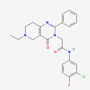 N-(3-chloro-4-fluorophenyl)-2-(6-ethyl-4-oxo-2-phenyl-5,6,7,8-tetrahydropyrido[4,3-d]pyrimidin-3(4H)-yl)acetamide