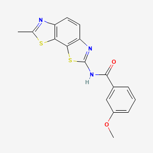 molecular formula C17H13N3O2S2 B2419213 3-methoxy-N-(7-methyl-[1,3]thiazolo[4,5-g][1,3]benzothiazol-2-yl)benzamide CAS No. 361158-90-9