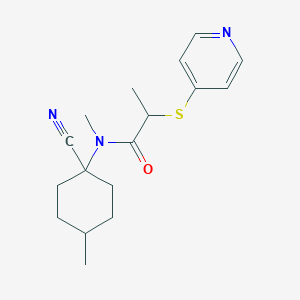N-(1-Cyano-4-methylcyclohexyl)-N-methyl-2-pyridin-4-ylsulfanylpropanamide